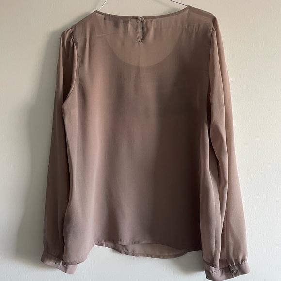 Forever 21 Nude Long Sleeve Blouse - Picture 2 of 3